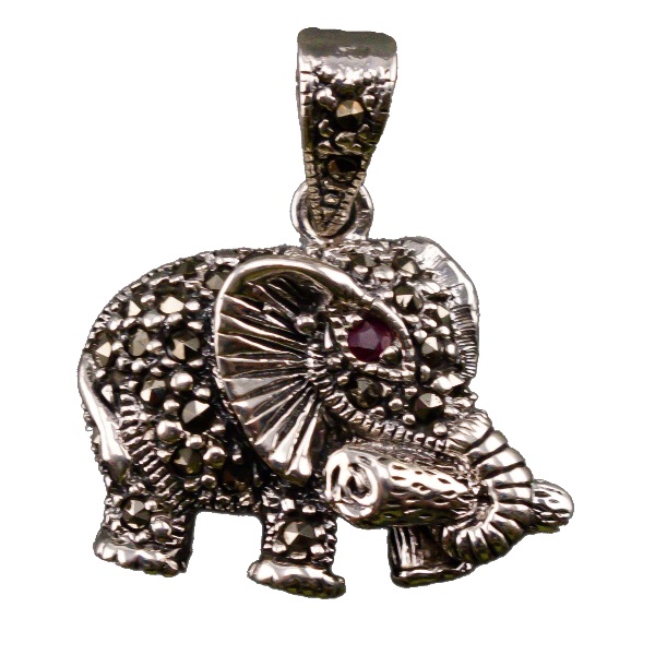 آویز گردنبند نقره زنانه مدل فیل کد 3465