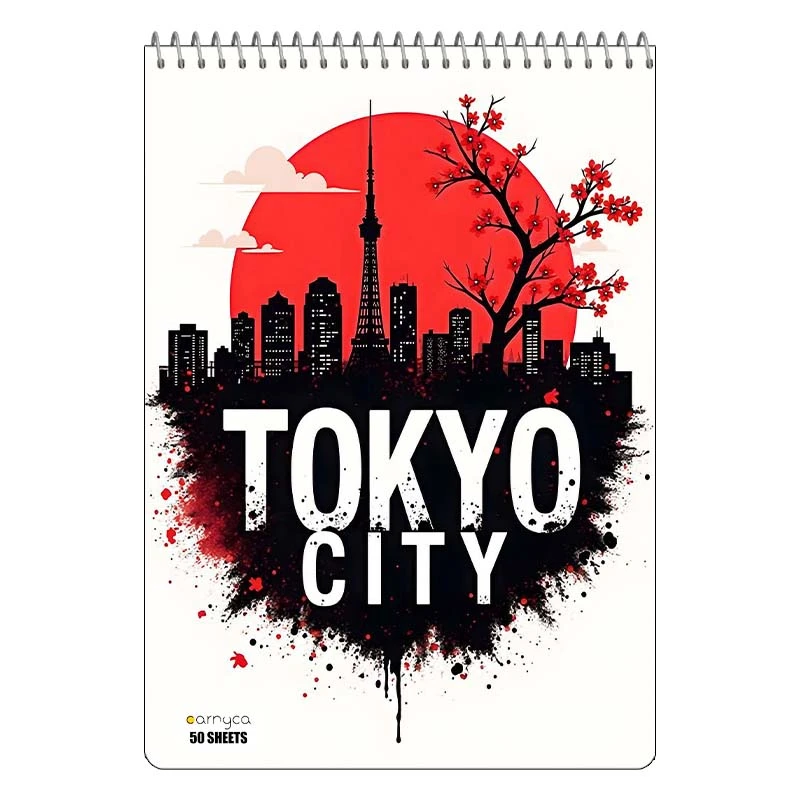 دفتر نقاشی 50 برگ سیمی کارنیکا طرح توکیو Tokyo کد 31014