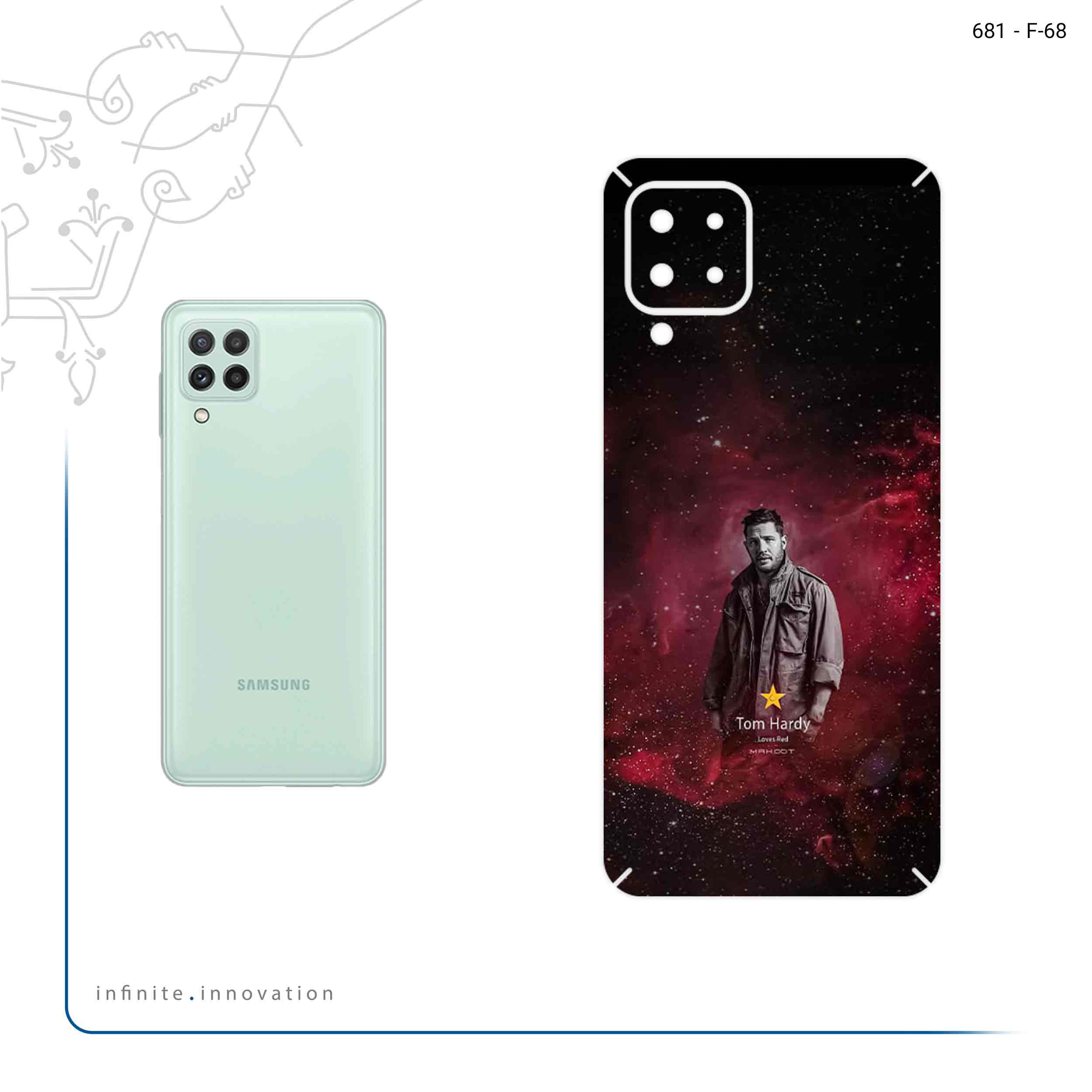 برچسب پوششی ماهوت مدل Tom Hardy مناسب برای گوشی موبایل سامسونگ Galaxy A22 4G