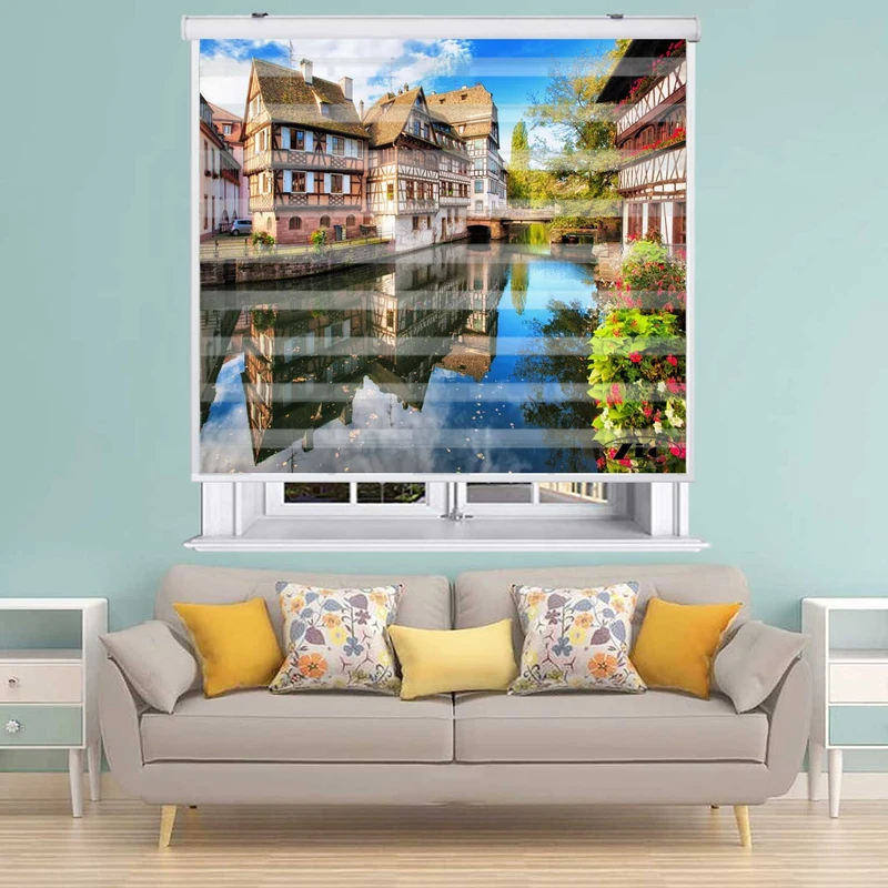 پرده زبرا زیو کد L5030 سایز 150X150 سانتی متر