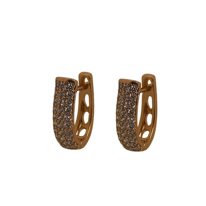 گوشواره زنانه ژوپینگ مدل نگینی کد NN 011