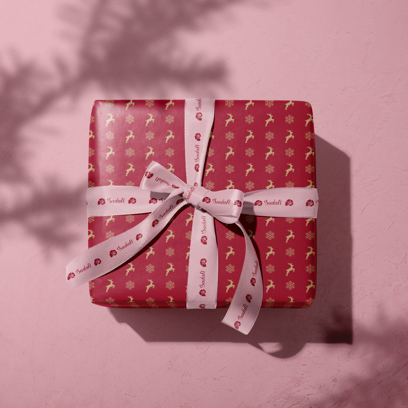 کاغذ کادو صدفی طرح کریسمس بسته 2 عددی