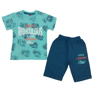 ست تی شرت و شلوارک پسرانه مدل هاواییp10