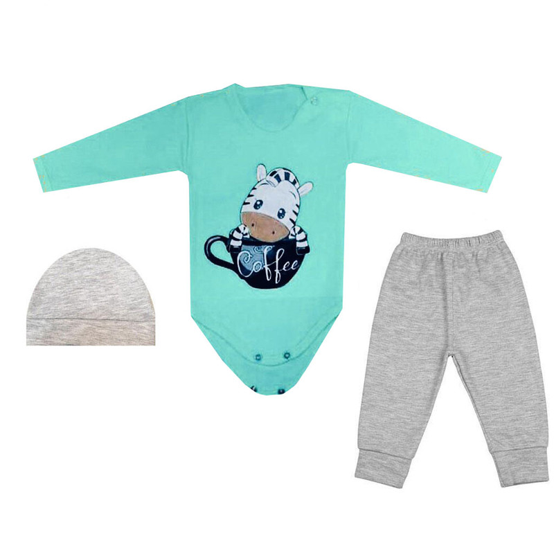 ست 3 تکه لباس نوزادی کد 42