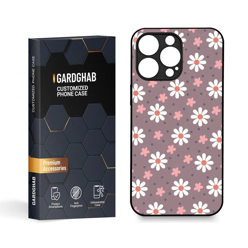 کاور گارد قاب مدل گل مناسب برای گوشی موبایل اپل iPhone 15 Pro Max