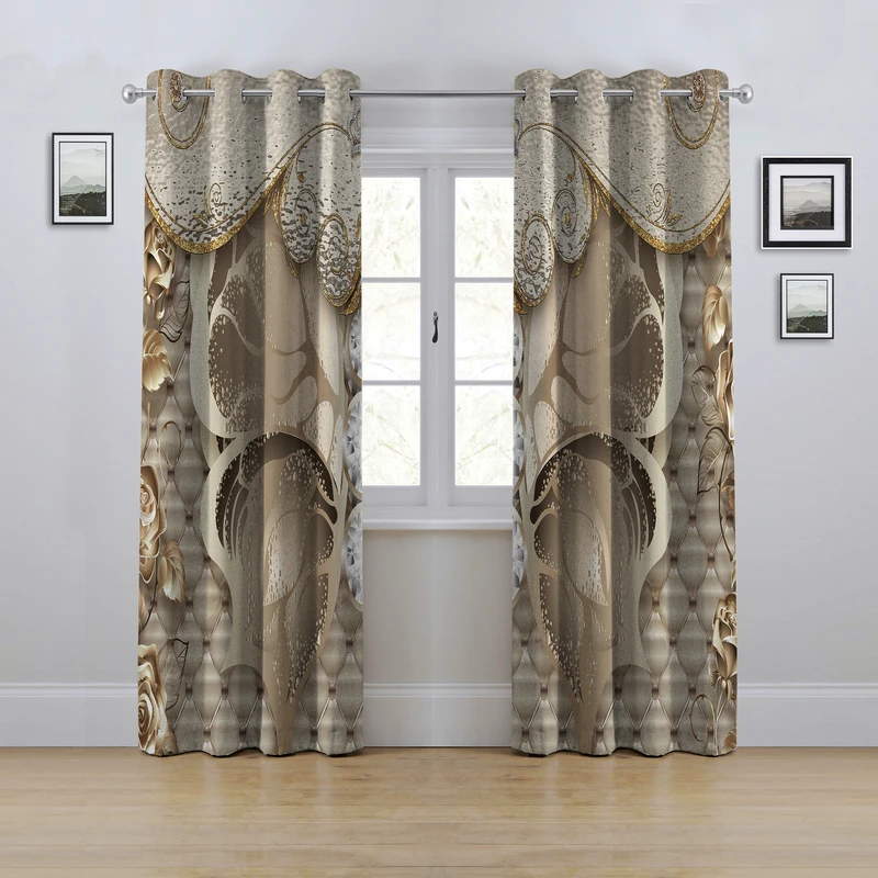 پرده مدل پانچی طرح پروانه سایز 280x145 سانتی متر