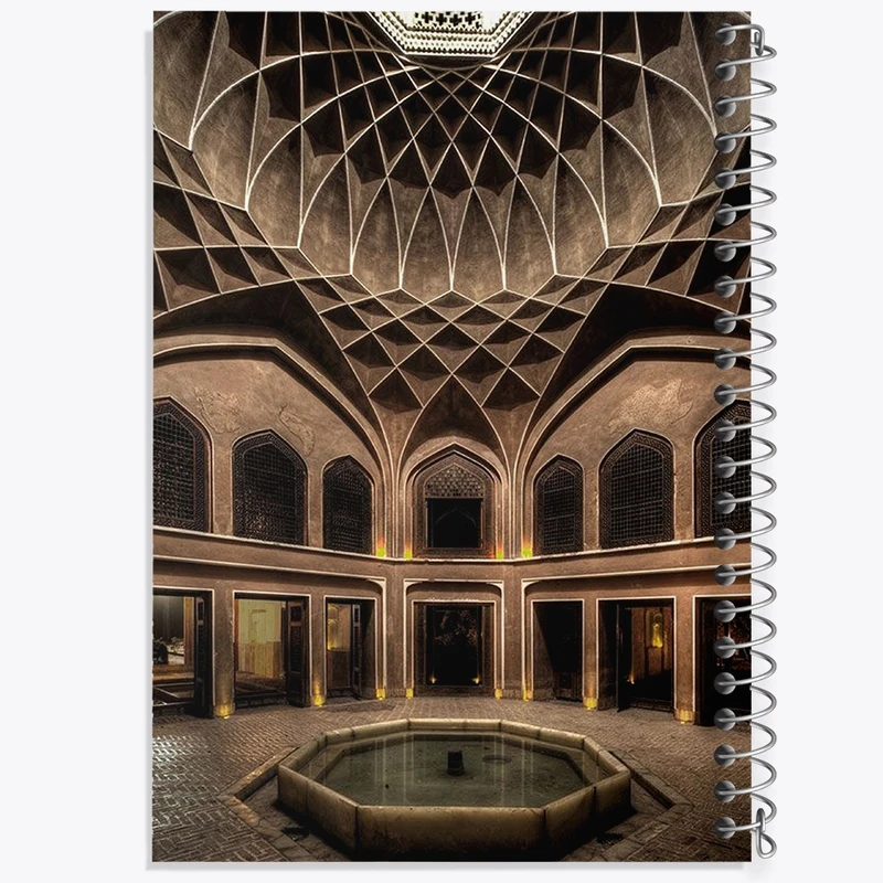 دفتر مشق 100 برگ خندالو طرح باغ دولت آباد یزد کد F1585