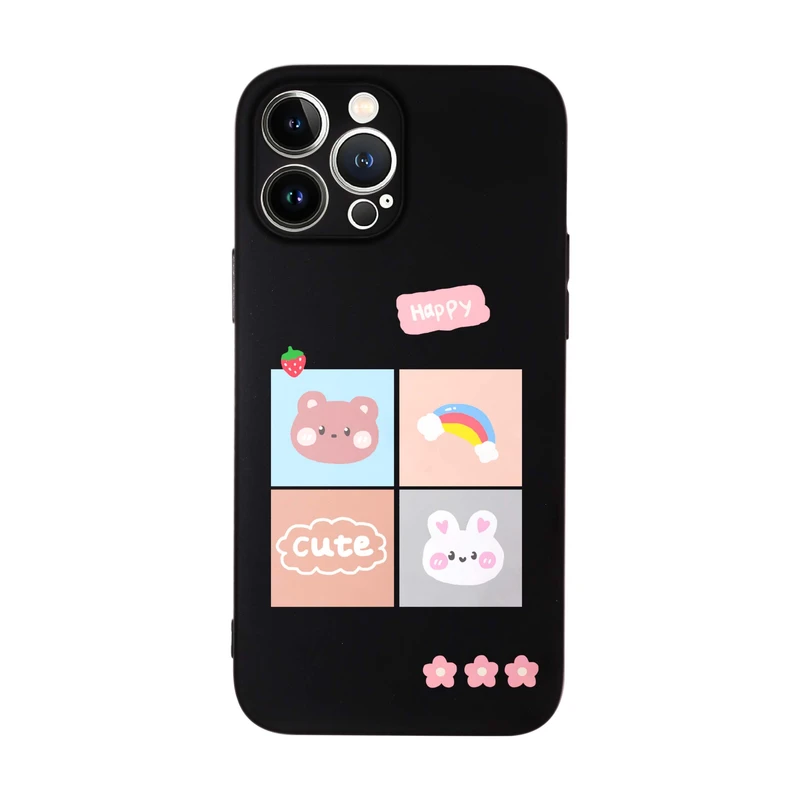 کاور قاب گارد طرح خرس و خرگوش کد t9883 مناسب برای گوشی موبایل اپل iphone 13 Pro 