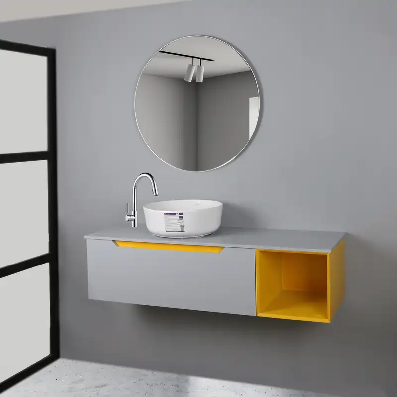 ست کابینت و روشویی دلفین مدل 12040-gr به همراه آینه