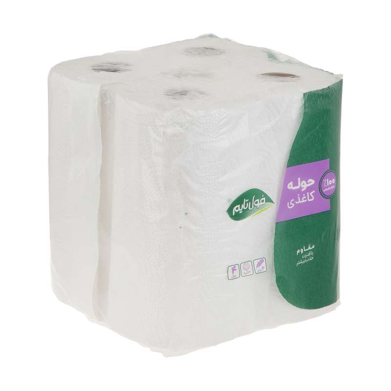 دستمال حوله ای فول تایم مدل رولی بسته 4 عددی