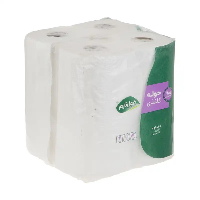 دستمال حوله ای فول تایم مدل رولی بسته 4 عددی