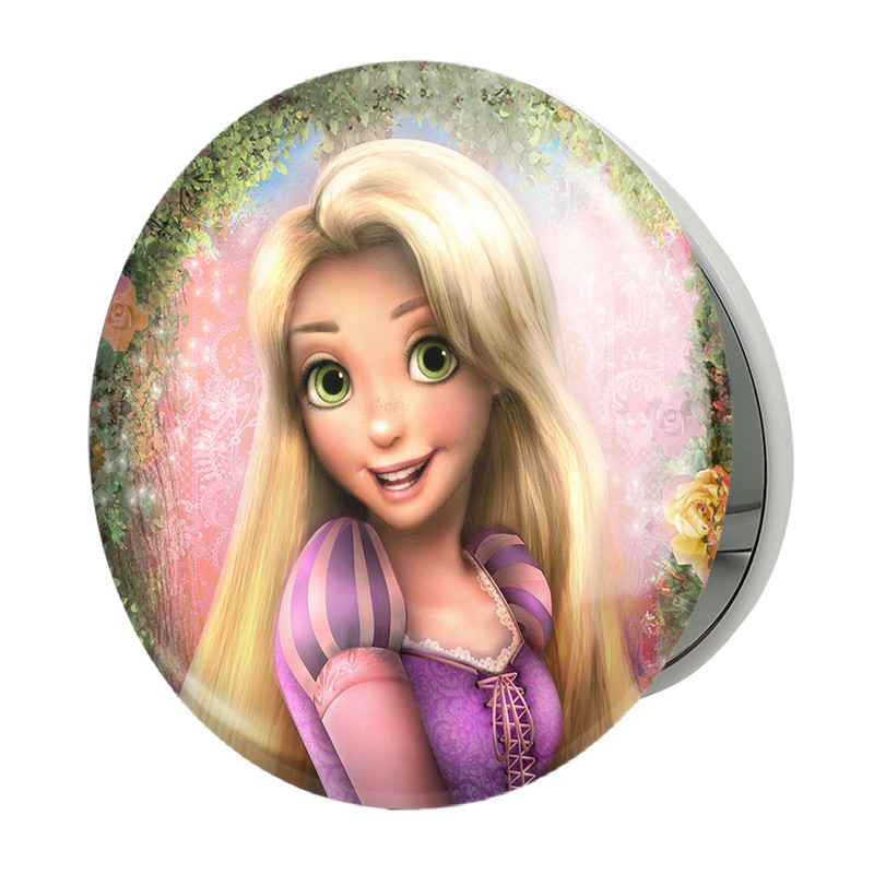 آینه جیبی خندالو طرح راپونزل گیسو کمند Rapunzel مدل تاشو کد 13736 