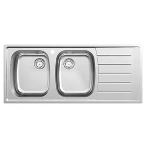 سینک ظرفشویی استیل توکار دو لگنه پلی استیل مدل 169 