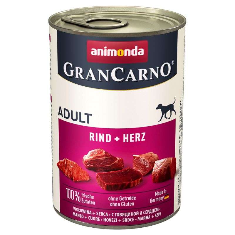 کنسرو غذای سگ آنیموندا مدل Beef Heart وزن 400 گرم