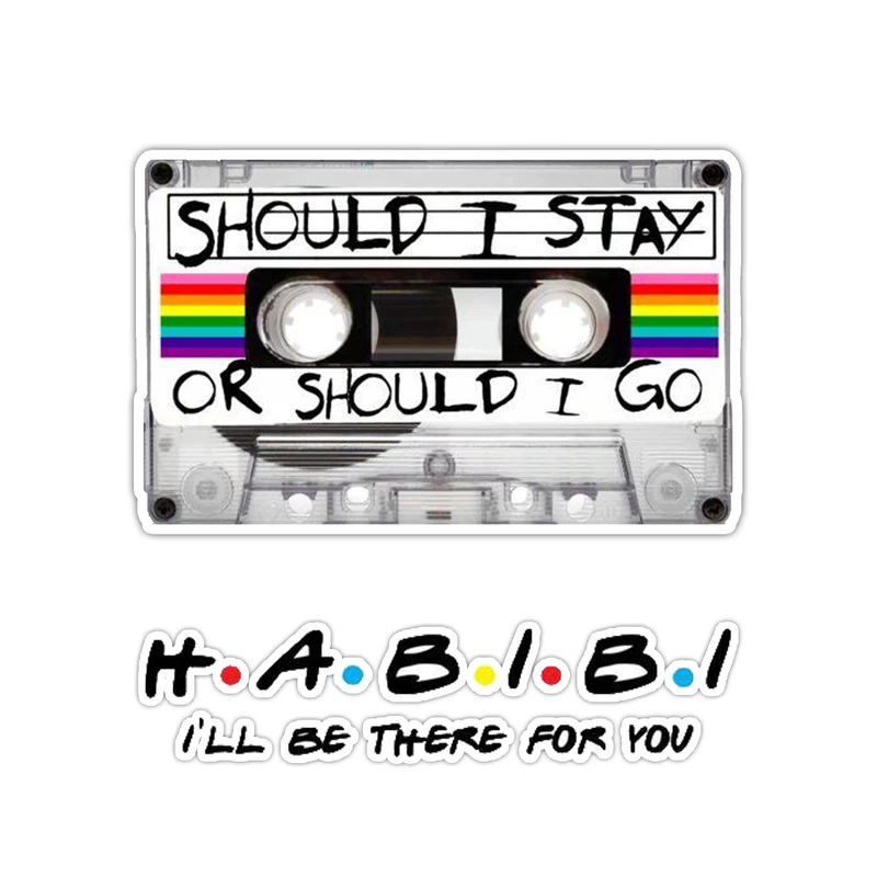 استیکر لپ تاپ و موبایل گوفی طرح نوارکاست مدل فرندز مجموعه 2 عددی