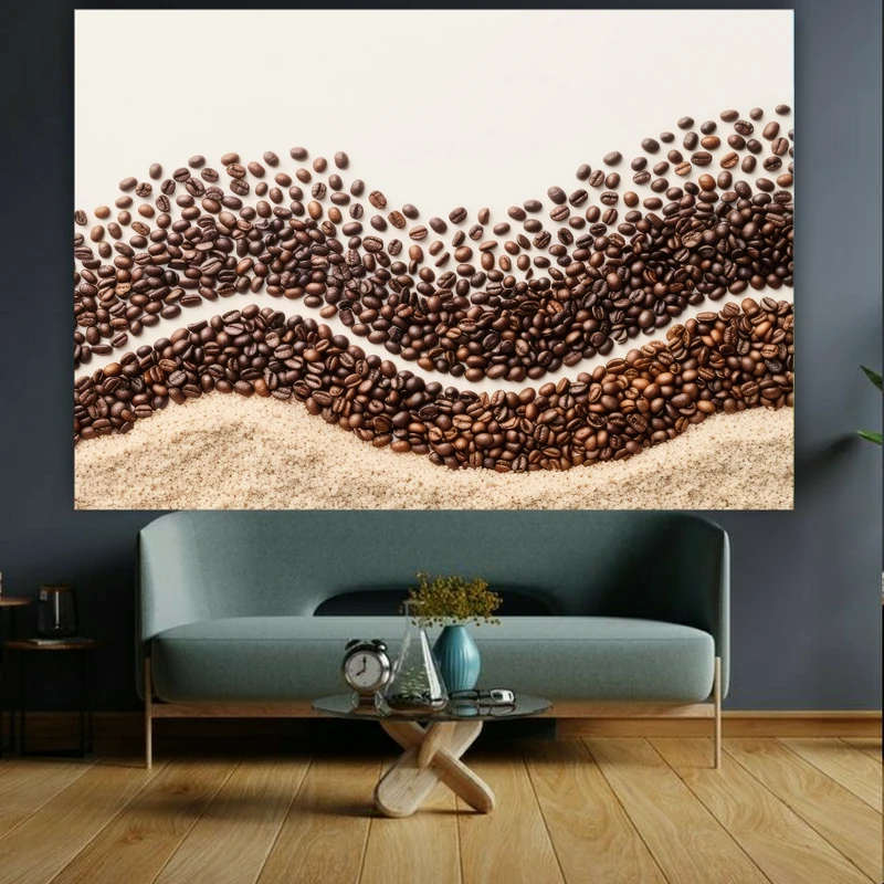  تابلو بوم طرح مخمل قهوه مدل ماسته ایی کد BK22803