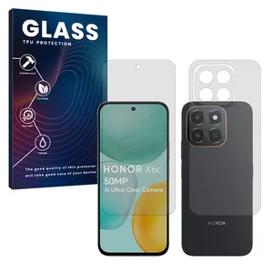Glass Resistant model matte screen protector suitable for Honor X6c mobile phone along with the back protector