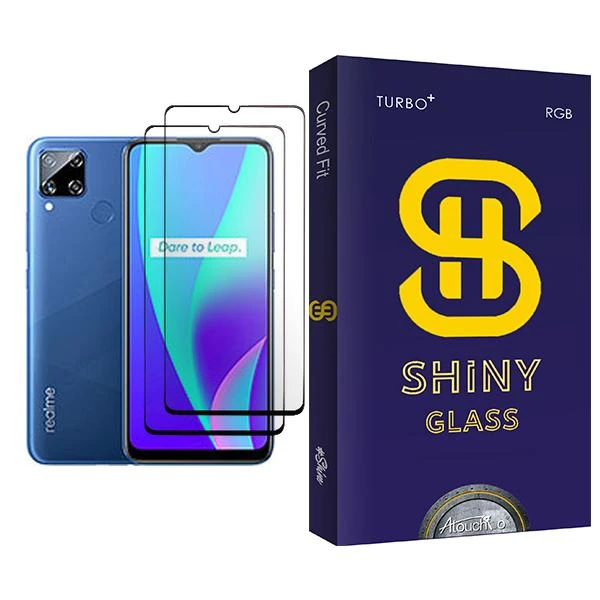 محافظ صفحه نمایش آتوچبو مدل Shiny Glass MIX002 مناسب برای گوشی موبایل ریلمی C15 بسته دو عددی
