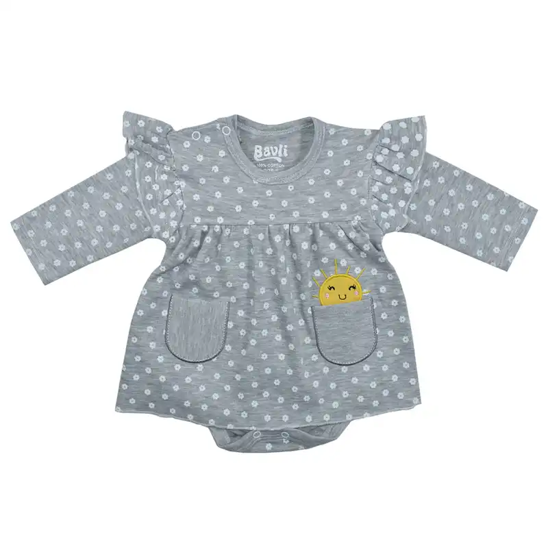 ست بادی و شلوار نوزادی باولی مدل خورشید