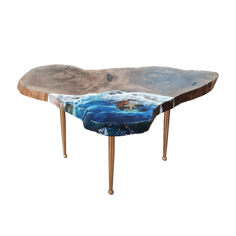 میز عسلی طرح دریا-49x84