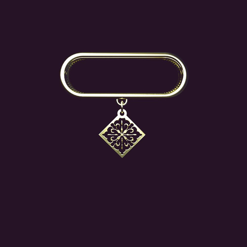 آویز ساعت طلا 18 عیار زنانه مدوپد مدل اسلیمی کد SB1-1079