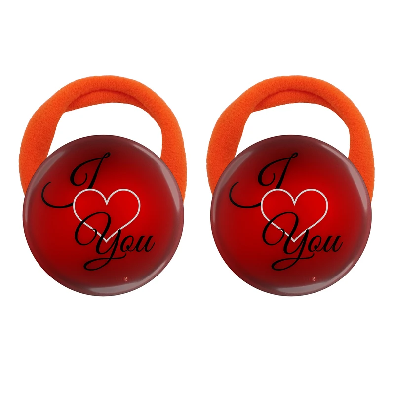 کش مو زنانه مدل I LOVE YOU کد 1078 بسته دو عددی