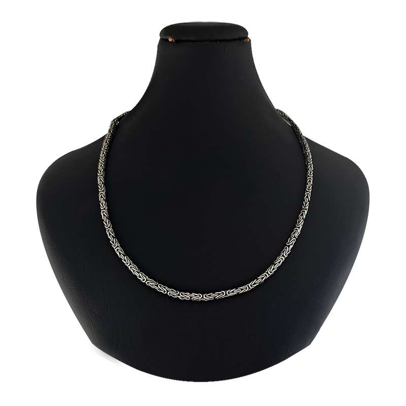 گردنبند نقره مردانه ملک زیور مدل کرال سیاه قلم کد 1501 گردنبند نقره مردانه ملک زیور مدل کرال سیاه قلم کد 1501