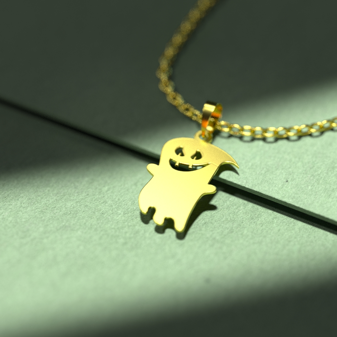 گردنبند طلا 18 عیار زنانه مدوپد مدل هالووین کد G3-1-1131