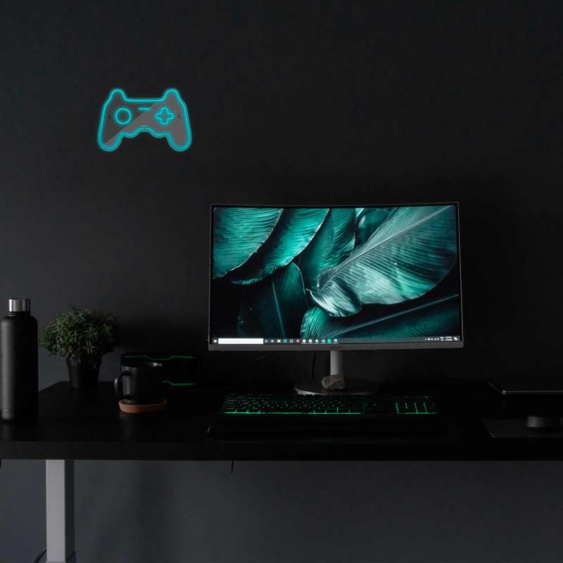 چراغ دیواری نئون دیزاین طرح Game-Controller_