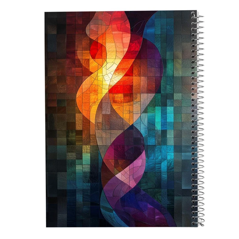 دفتر ژورنال نویسی 50 برگ مدوپد مدل نقطه ای طرح اشکال فانتزی کد DF16157