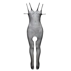 لباس خواب زنانه ماییلدا مدل فیشنت فاق باز کد 4855-7049 رنگ مشکی
