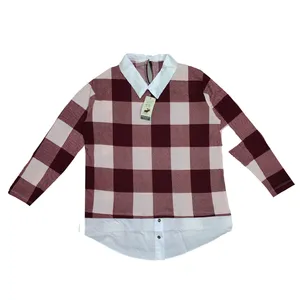 بلوز آستین بلند زنانه مدل چهارخونه کد br34