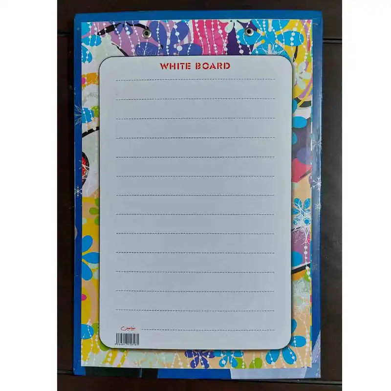 تخته شاسی بنیامین مدل وایت برد دار طرح خرس قرمز سایز A4