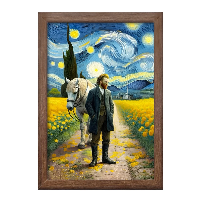 تابلو خندالو طرح ونسان ونگوگ کد F5078