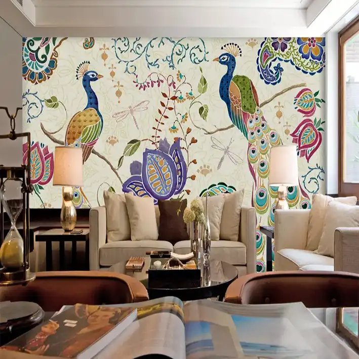 پوستر دیواری مدل نقاشی طاووس DRVF1190