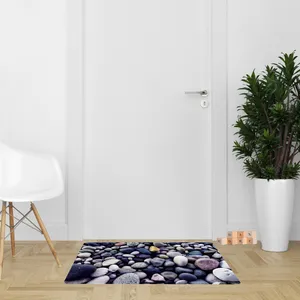 پادری مدل سه لایه رویه مخمل طرح سنگ کد S404 سایز 75x45 سانتی متر