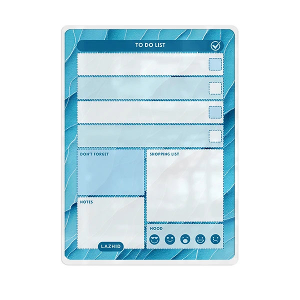 تخته وایت برد لاژید مدل پلنر کد TO-DO-LIST سایز 20*30 سانتی متر