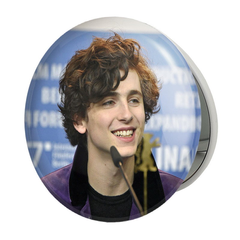 آینه جیبی خندالو طرح تیموتی شالامی Timothée Chalamet مدل تاشو کد 19300 