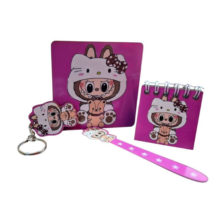 بسته لوازم تحریر مدل لبوبو و تدی کد mn012 بسته 4 عددی