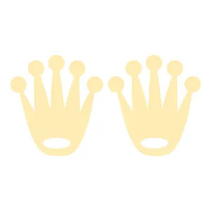 گوشواره طلا 18 عیار زنانه کرابو طرح تاج مدل Kr5222