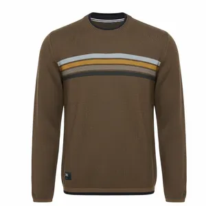 پلیور یقه گرد مردانه مدل راه راه کد 412