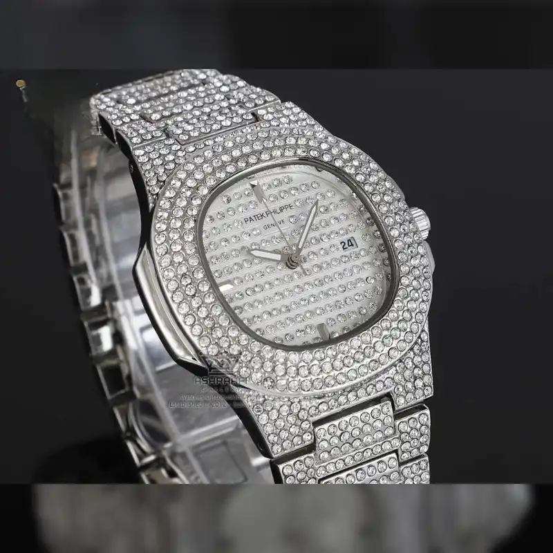 ساعت مچی عقربه ای پتک فیلیپ مدل قفل مخفی نگین دار