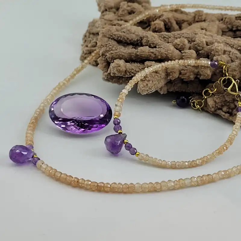 نیم ست زنانه مدل سنگ  زیرکن جواهرری با آمییتتیست کد 9658