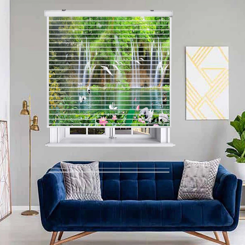 پرده زبرا زیو مدل سیلوئت L-5021 سایز 150x150 سانتی متر