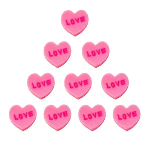 مهره دستبند مدل فیمو قلب عاشق مجموعه 10 عددی