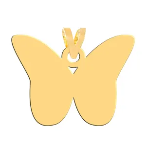 آویز گردنبند طلا 18 عیار زنانه فرشته مدل پروانه WNL-000499