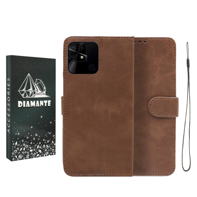  کیف کلاسوری دیامانته مدل Bandaviz Bk مناسب برای گوشی موبایل شیائومی Poco C40 به همراه بند آویز