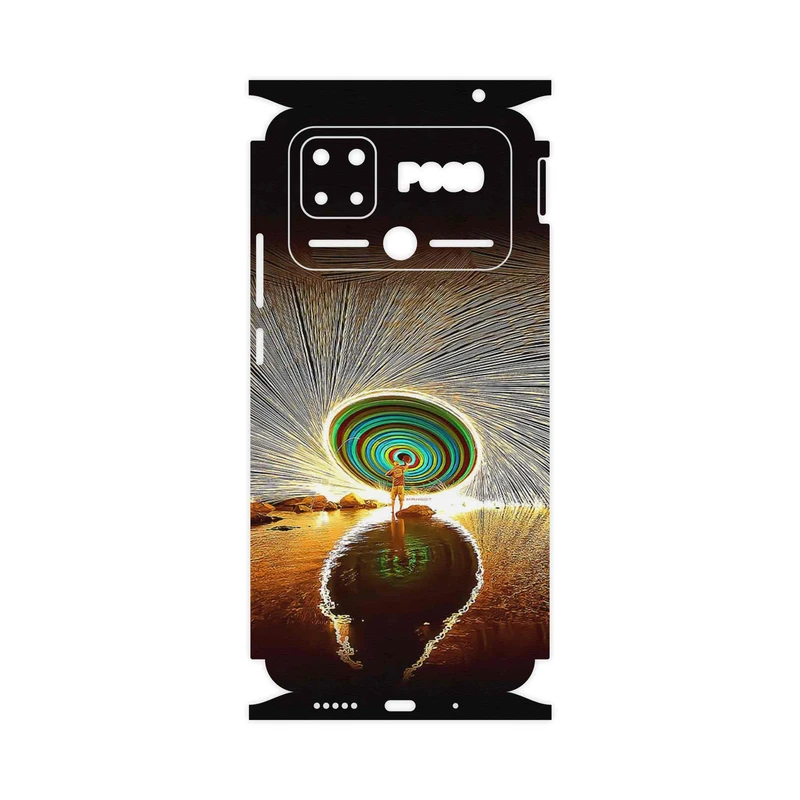 برچسب پوششی ماهوت مدل Night Light Fountain-FullSkin مناسب برای گوشی موبایل شیائومی Poco C40