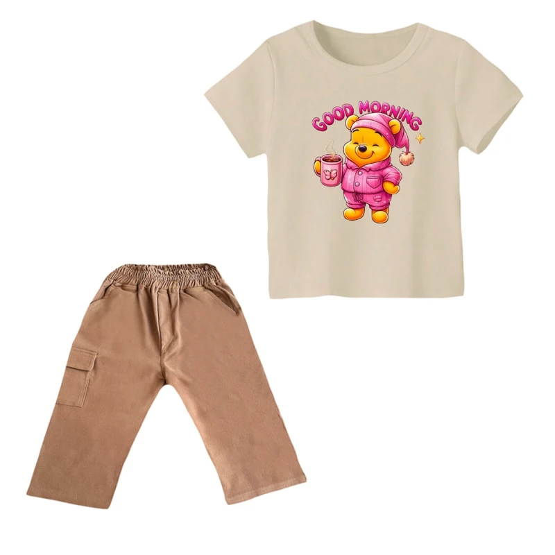 ست تی شرت و شلوارک پسرانه مدل پو کد 38