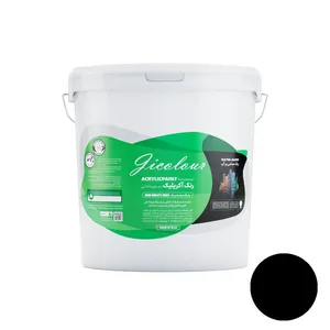 رنگ اکریلیک نمای داخل مشکی نیمه براق ژیکالر کد Black حجم 900 میلی لیتر